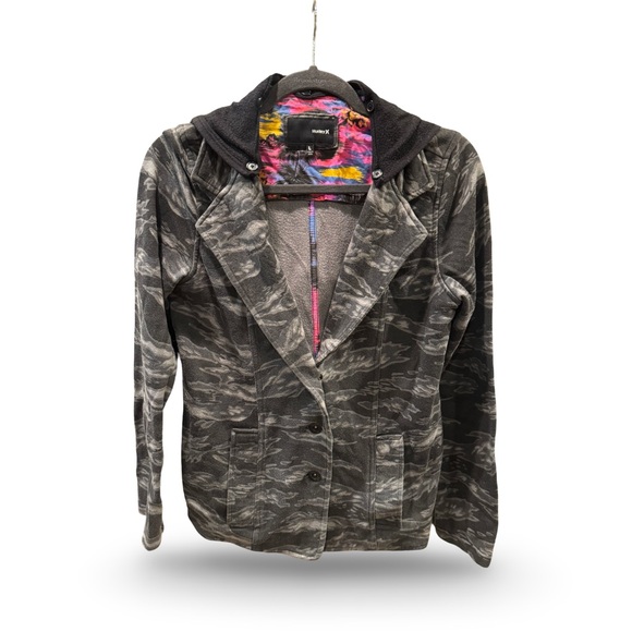 Hurley Camouflage Blazer with Removable Hood - Picture 1 of 11